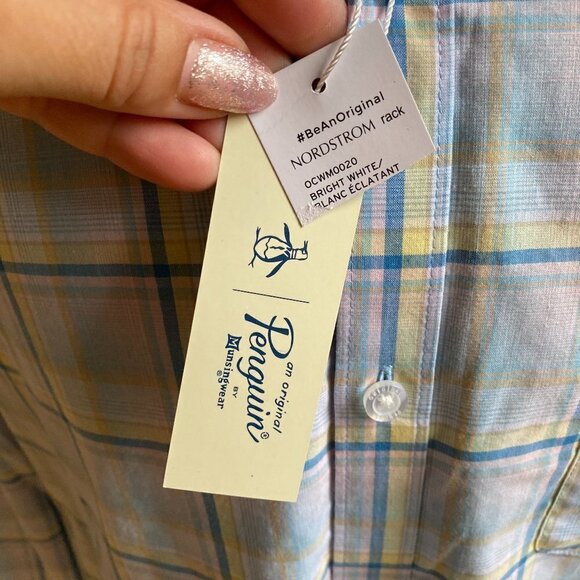 Original Penguin plaid button up BNWT XXL shirt - Picture 7 of 9